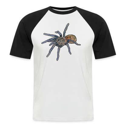 Männer Baseball-T-Shirt Chromatopelma cyaneopubescens - Weiß/Schwarz