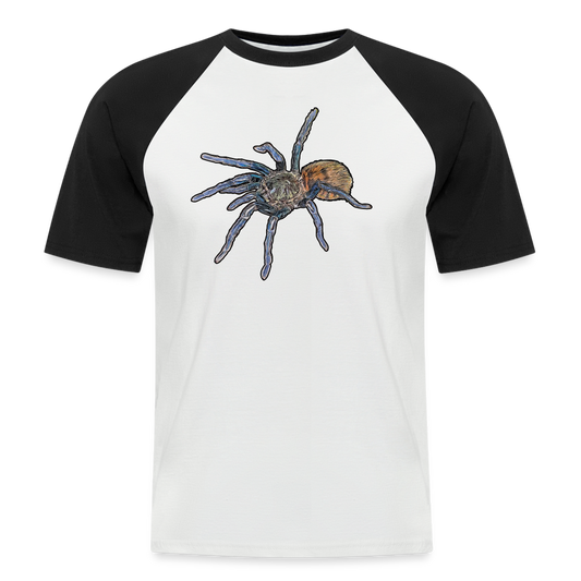 Männer Baseball-T-Shirt Chromatopelma cyaneopubescens - Weiß/Schwarz