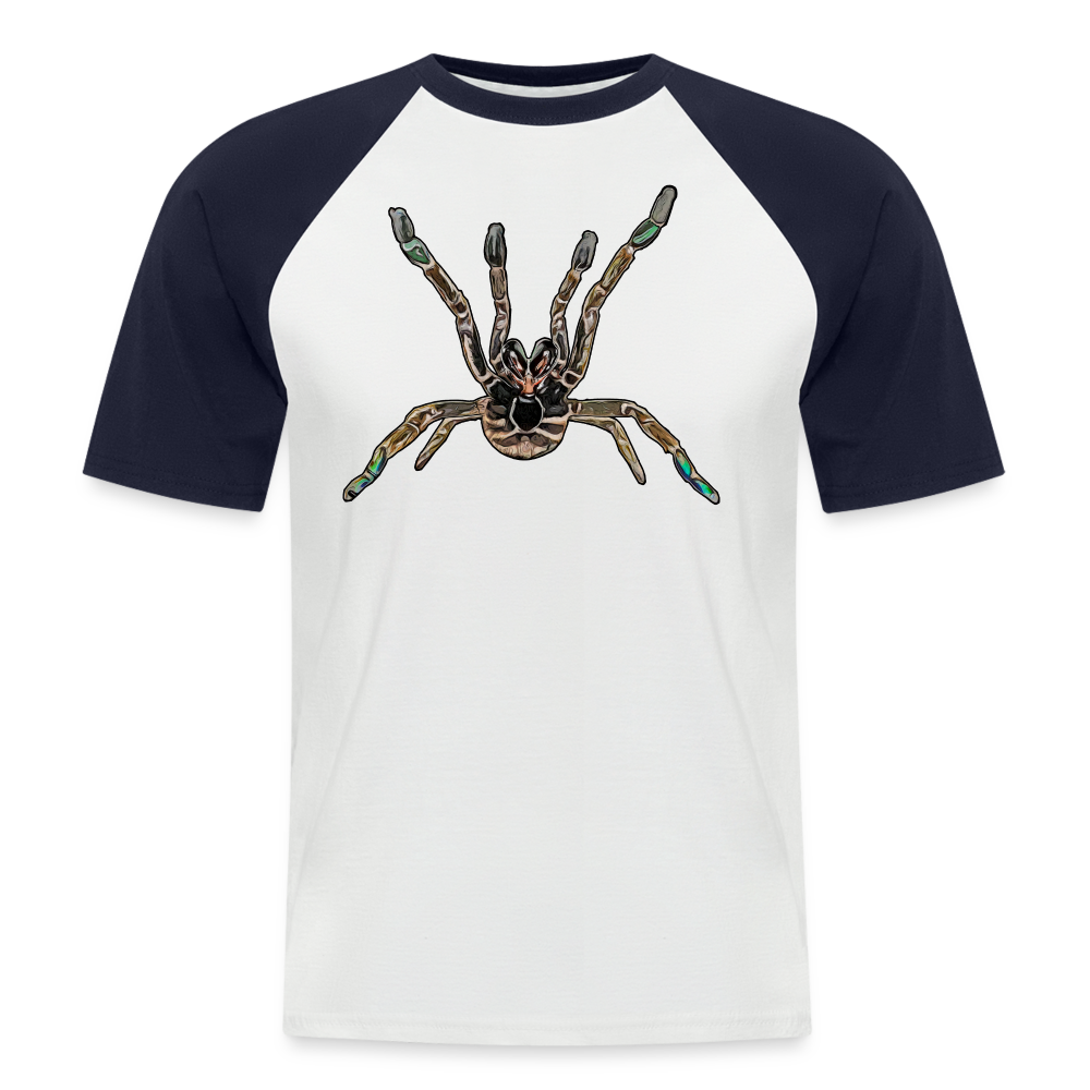 Männer Baseball-T-Shirt Pterinochilus murinus tcf - Weiß/Navy