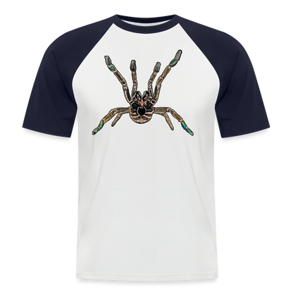 Männer Baseball-T-Shirt Pterinochilus murinus tcf - Weiß/Navy