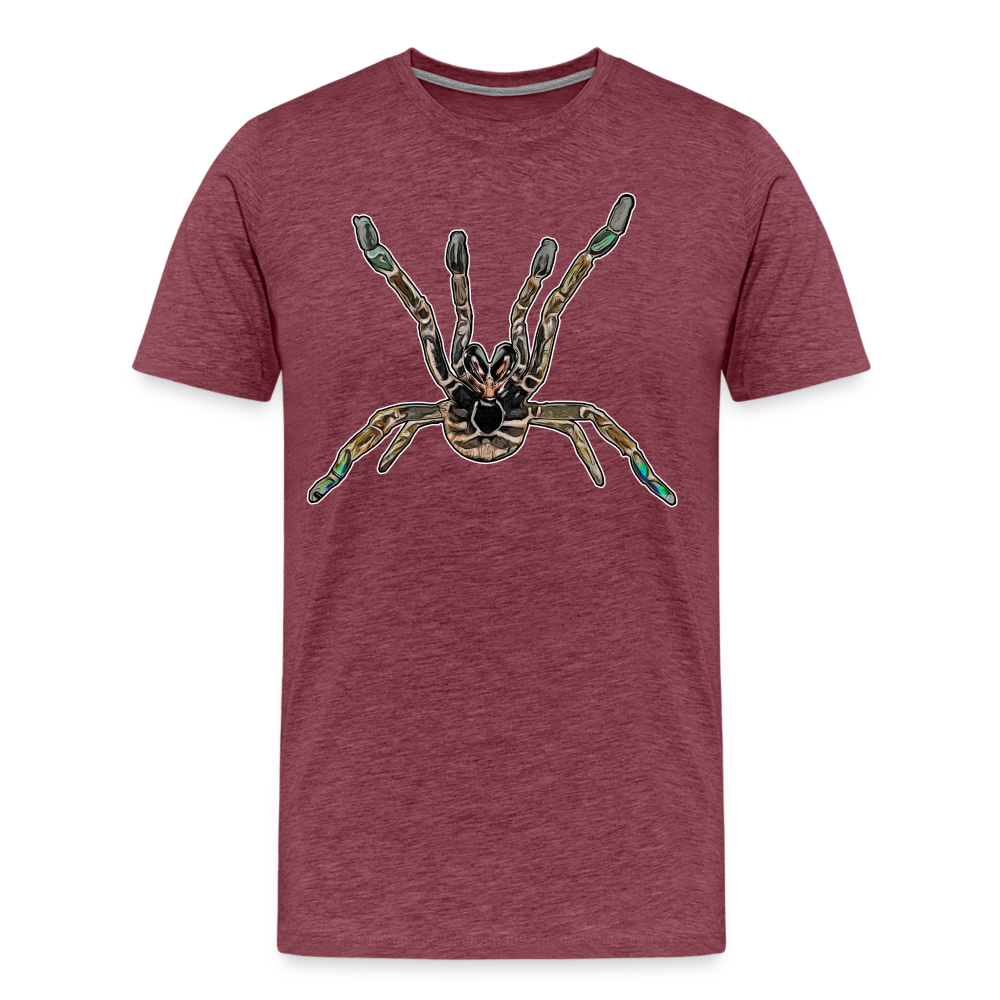 Männer Basic T-Shirt Pterinochilus murnius tcf - Bordeauxrot meliert