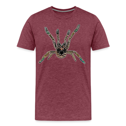 Männer Basic T-Shirt Pterinochilus murnius tcf - Bordeauxrot meliert
