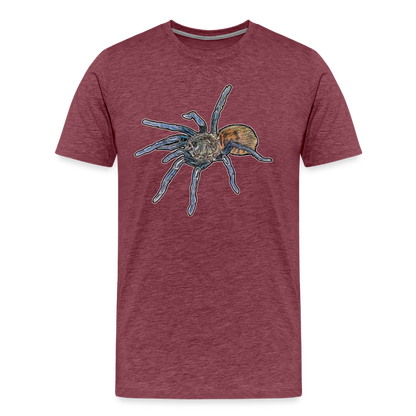 Männer Basic T-Shirt Chromatopelma cyaneopubescens - Bordeauxrot meliert
