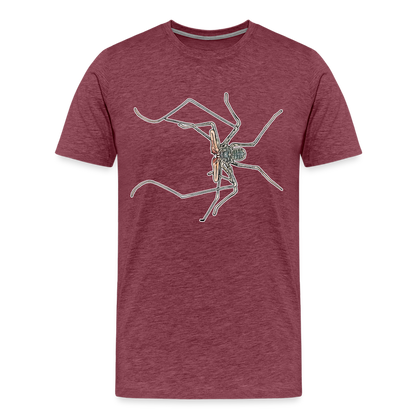 Männer Basic T-Shirt Euphrynichus bacillifer - Bordeauxrot meliert