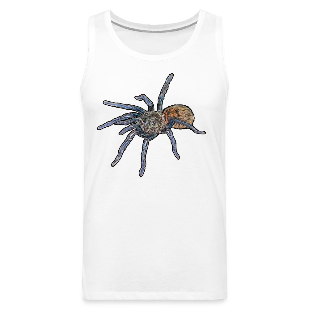 Männer Tank Top Chromatopelma cyaneopubescens - weiß