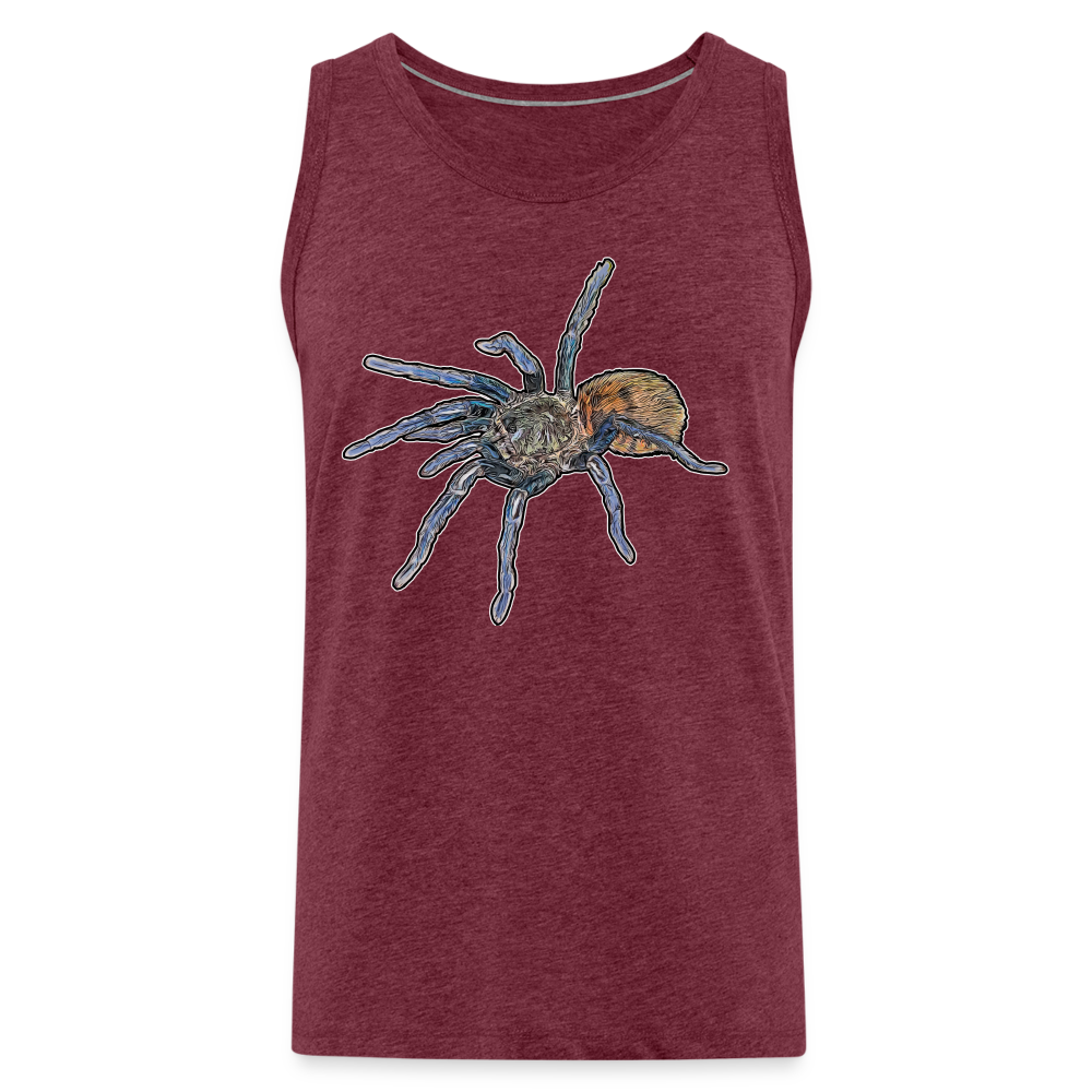 Männer Tank Top Chromatopelma cyaneopubescens - Bordeauxrot meliert