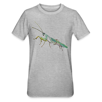 Unisex T-Shirt Sphodromantis lineola male - Grau meliert