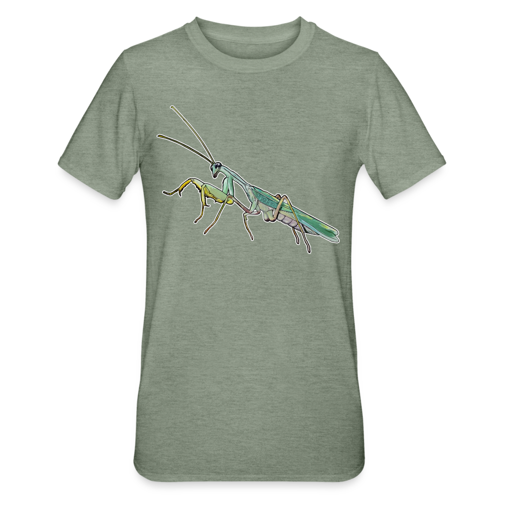Unisex T-Shirt Sphodromantis lineola male - Militärgrün meliert