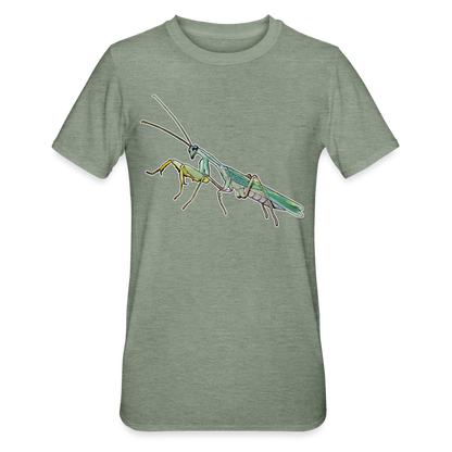 Unisex T-Shirt Sphodromantis lineola male - Militärgrün meliert