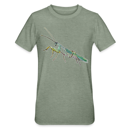 Unisex T-Shirt Sphodromantis lineola male - Militärgrün meliert