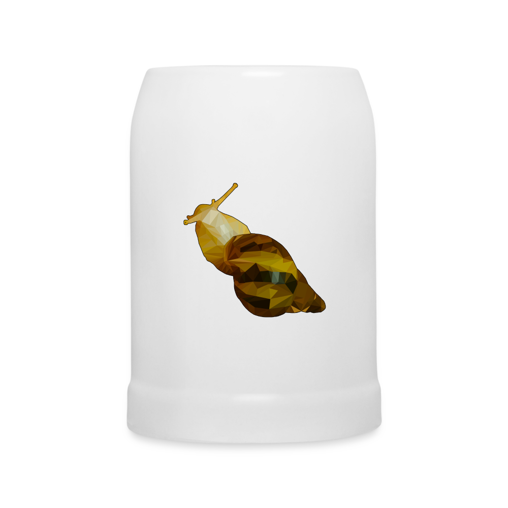 Bierkrug Achatina reticulata Low Poly - weiß