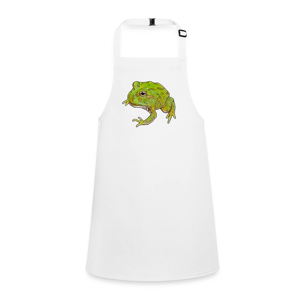 Kinder Kochschürze Ceratophrys cranwelli Peppermint Blue - weiß