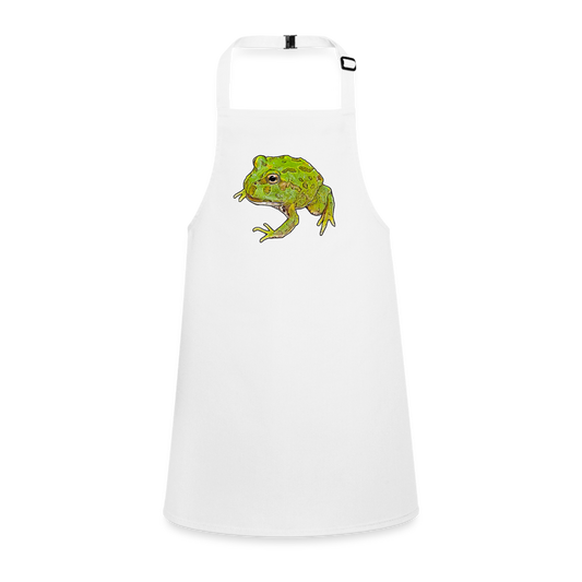 Kinder Kochschürze Ceratophrys cranwelli Peppermint Blue - weiß