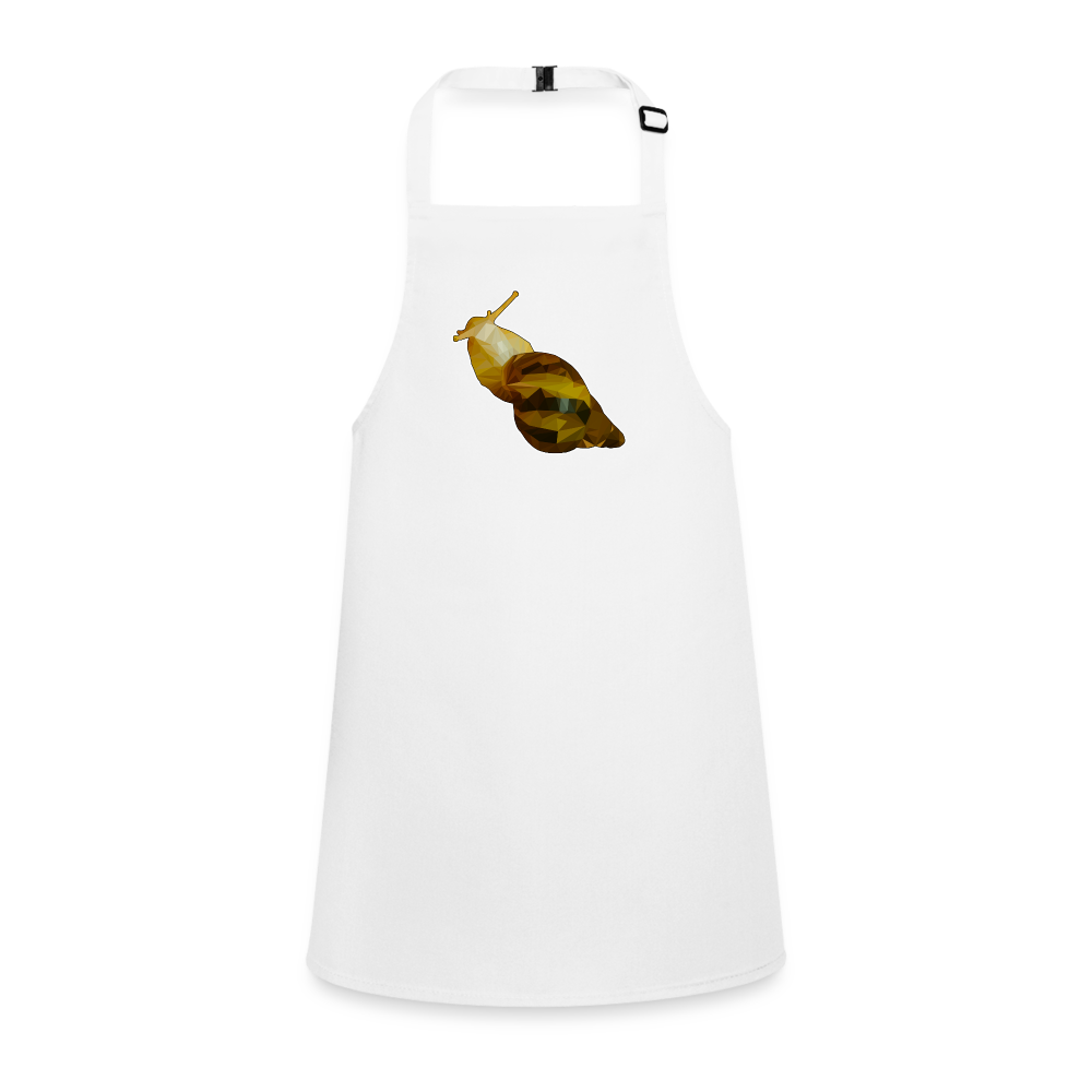 Kinder Kochschürze Achatina reticulata Low Poly - weiß