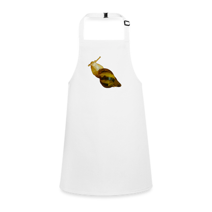 Kinder Kochschürze Achatina reticulata Low Poly - weiß