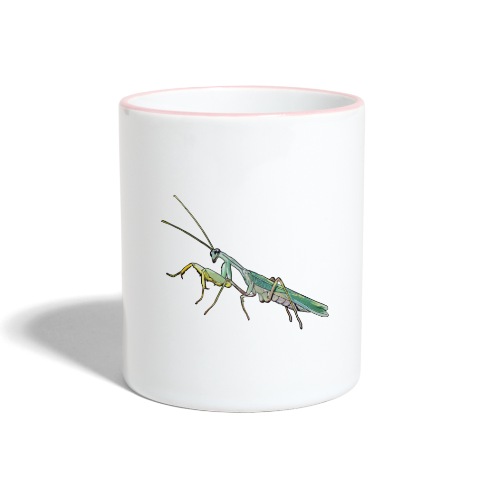 Tasse farbig Sphodromantis lineola male - Weiß/Pink
