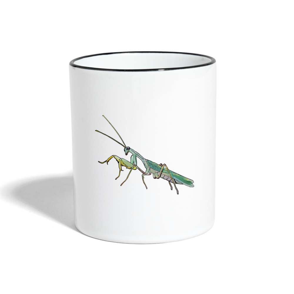 Tasse farbig Sphodromantis lineola male - Weiß/Schwarz