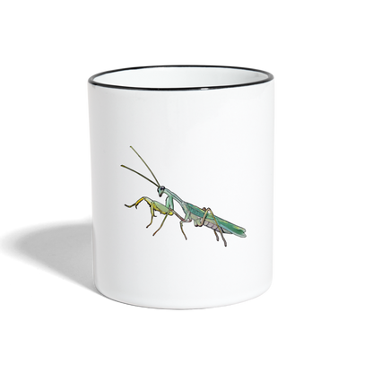 Tasse farbig Sphodromantis lineola male - Weiß/Schwarz