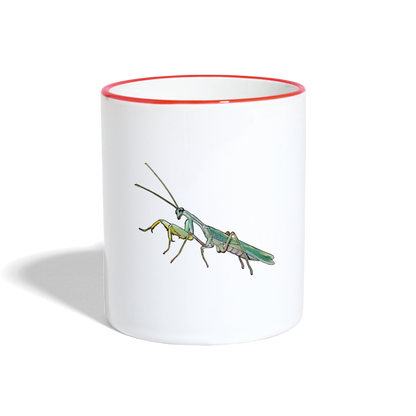 Tasse farbig Sphodromantis lineola male - Weiß/Rot