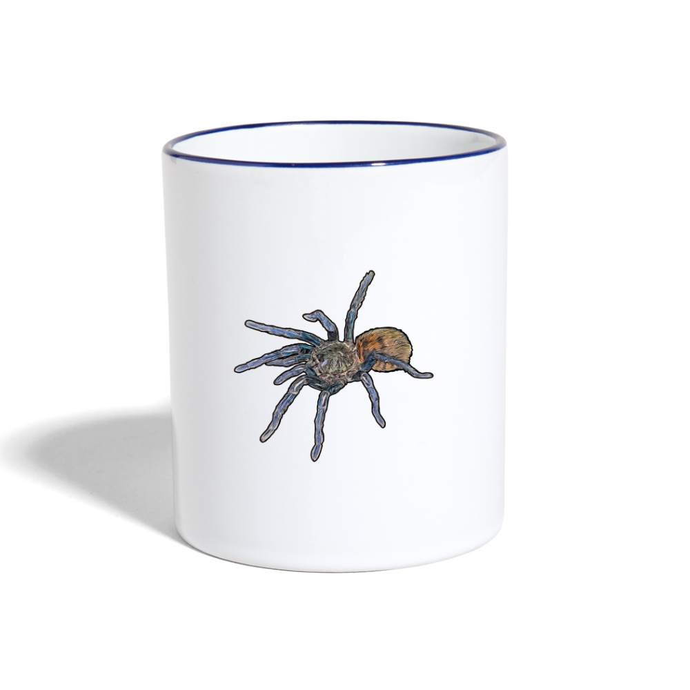 Tasse farbig Chromatopelma cyaneopubescens - Weiß/Kobaltblau