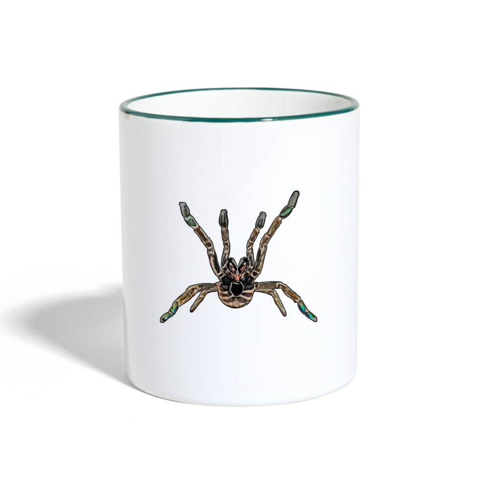 Tasse farbig Pterinochilus murinus tcf - Weiß/Dunkelgrün