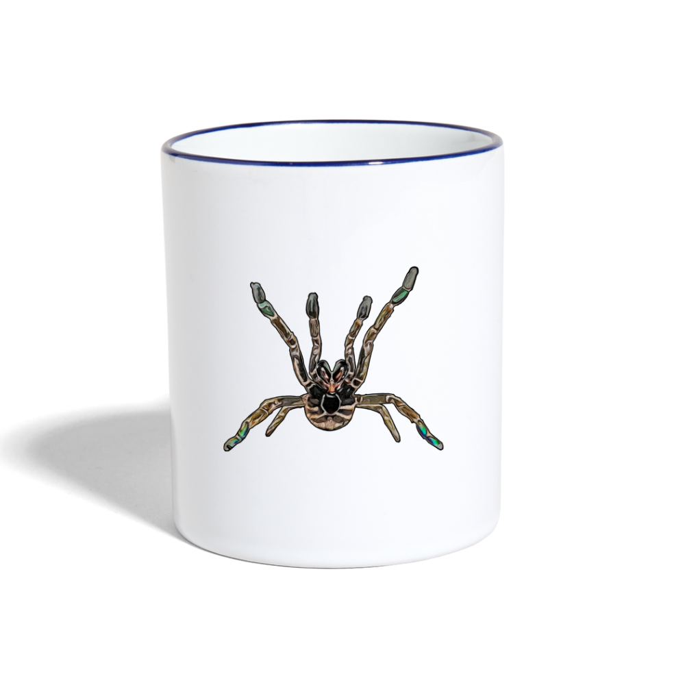 Tasse farbig Pterinochilus murinus tcf - Weiß/Kobaltblau