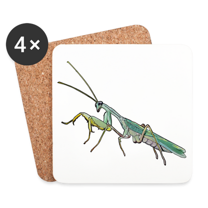 Untersetzer 4er Set Sphodromantis lineola male - weiß