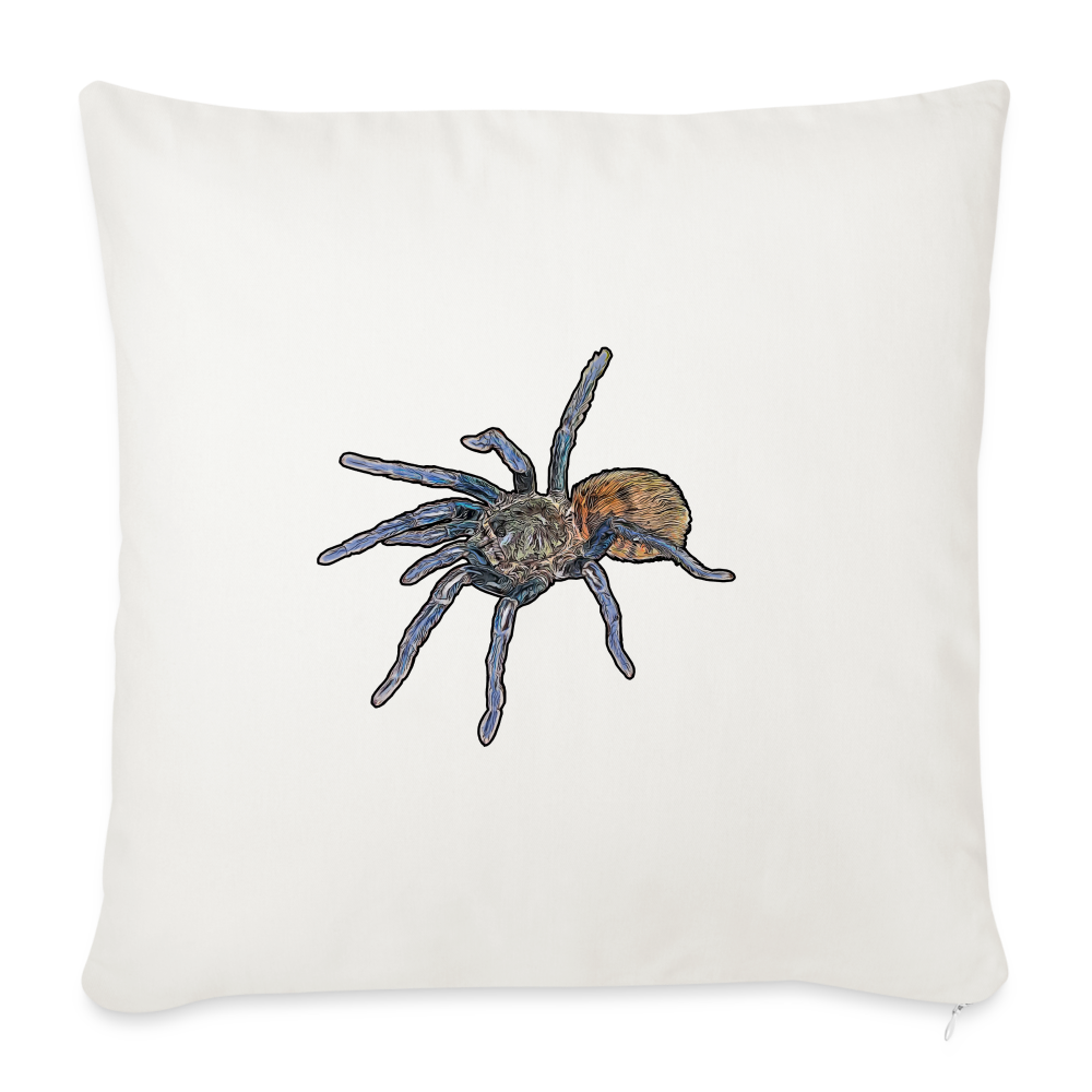 Sofakissen mit Füllung 44 x 44 cm Chromatopelma cyaneopubescens - Naturweiß