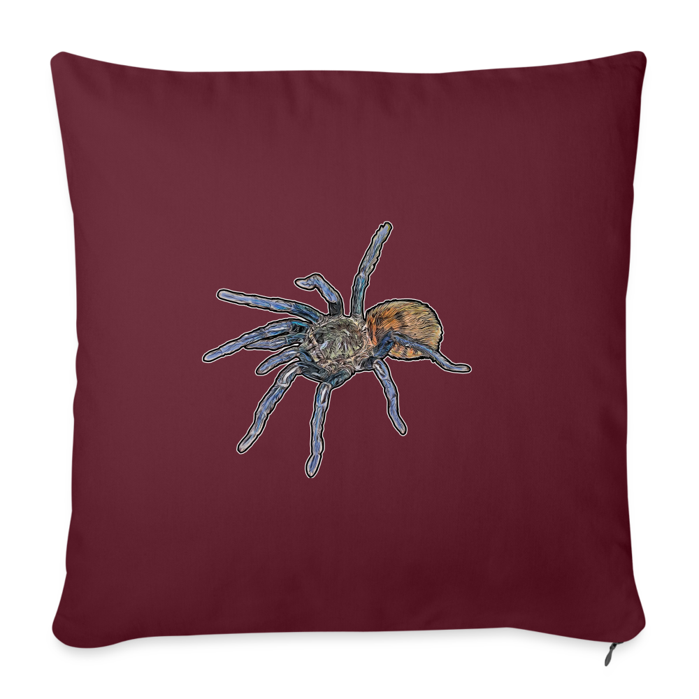 Sofakissen mit Füllung 44 x 44 cm Chromatopelma cyaneopubescens - Burgunderrot