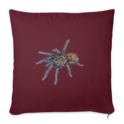 Sofakissen mit Füllung 44 x 44 cm Chromatopelma cyaneopubescens - Burgunderrot