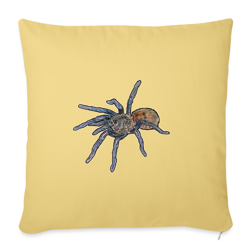 Sofakissen mit Füllung 44 x 44 cm Chromatopelma cyaneopubescens - Hellgelb