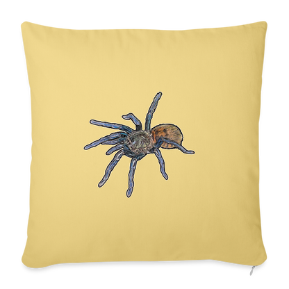 Sofakissen mit Füllung 44 x 44 cm Chromatopelma cyaneopubescens - Hellgelb