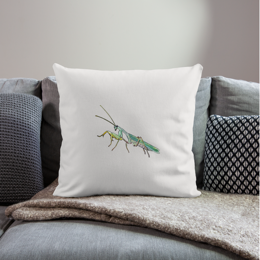 Sofakissen mit Füllung 44 cm x 44 cm Sphodromantis lineola male - Naturweiß