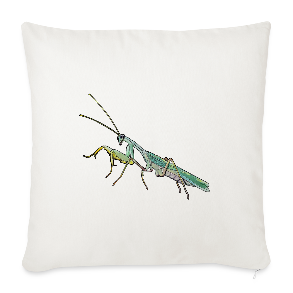 Sofakissen mit Füllung 44 cm x 44 cm Sphodromantis lineola male - Naturweiß
