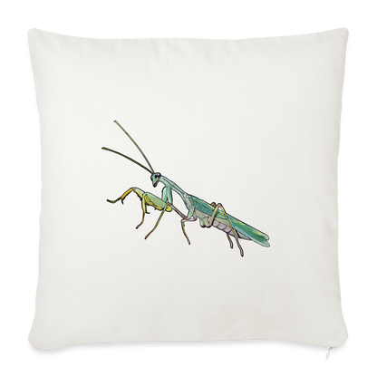 Sofakissen mit Füllung 44 cm x 44 cm Sphodromantis lineola male - Naturweiß