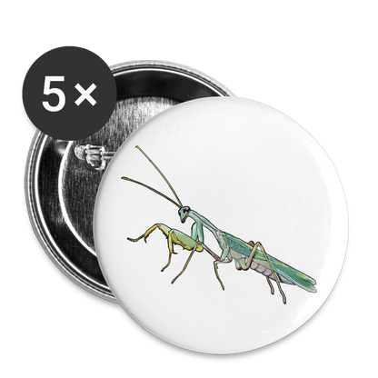 Buttons groß 56 mm (5er Pack) Sphodromantis lineola male - weiß