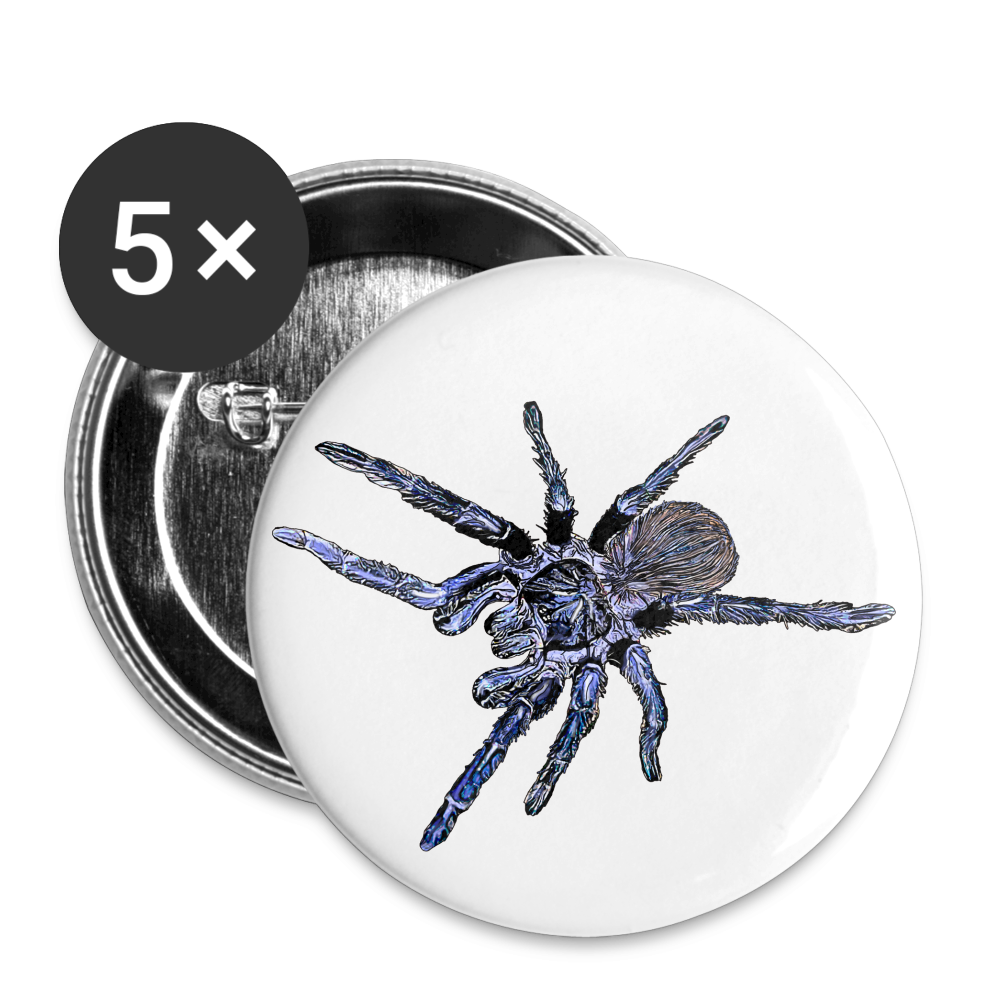 Buttons klein 25 mm (5er Pack) Pterinopelma sazimai - weiß