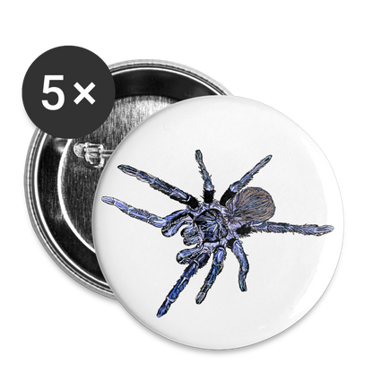 Buttons klein 25 mm (5er Pack) Pterinopelma sazimai - weiß