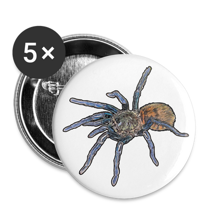 Buttons klein 25 mm (5er Pack) Chromatopelma cyaneopubescens - weiß