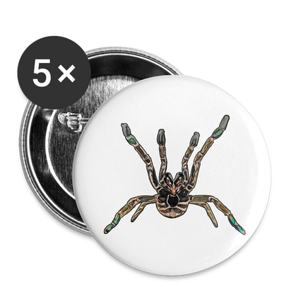 Buttons groß 56 mm (5er Pack) Pterinochilus murinus tcf - weiß