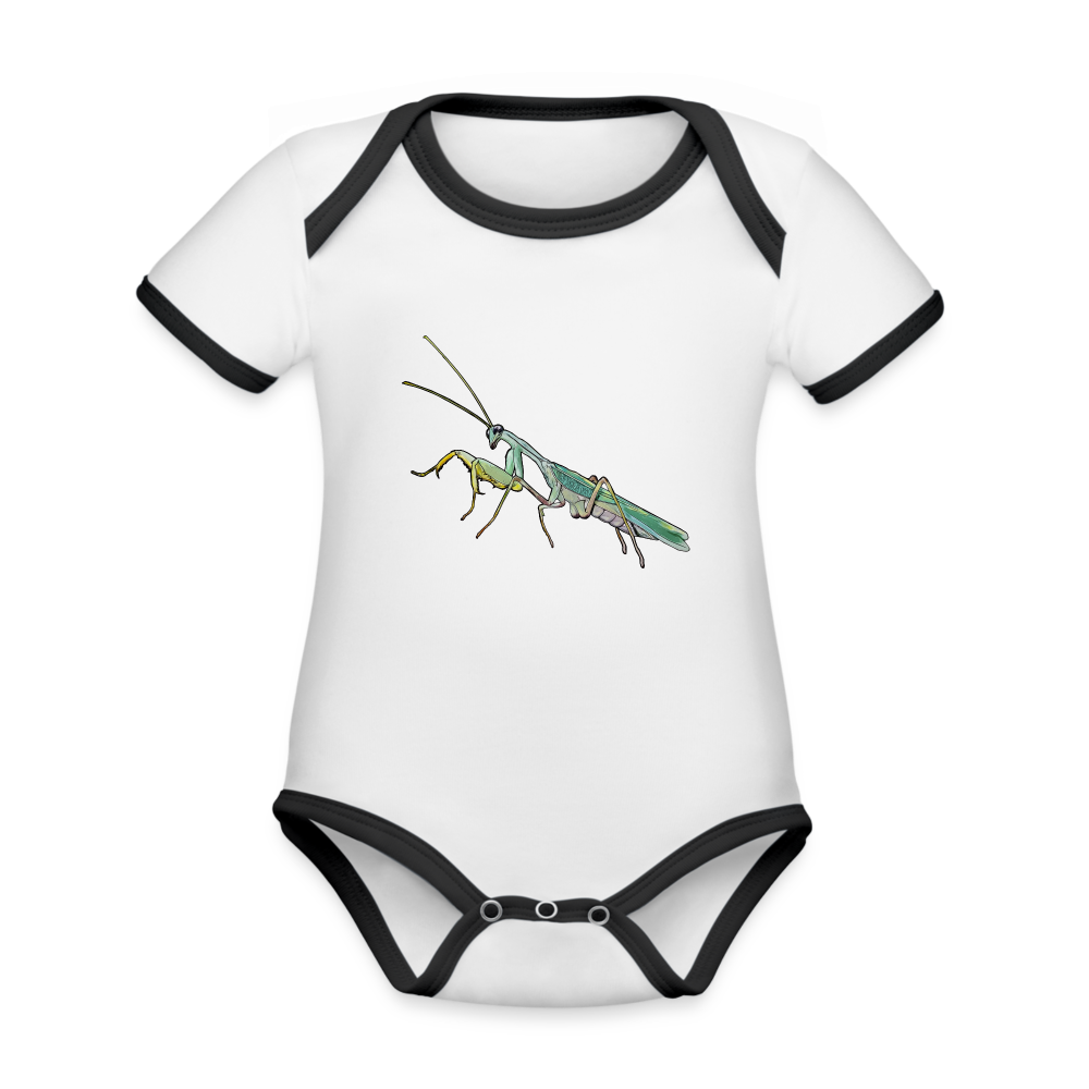 Baby Kontrastbody kurz Sphodromantis lineola male - Weiß/Schwarz