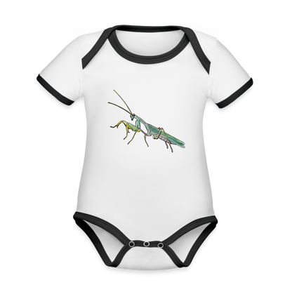 Baby Kontrastbody kurz Sphodromantis lineola male - Weiß/Schwarz