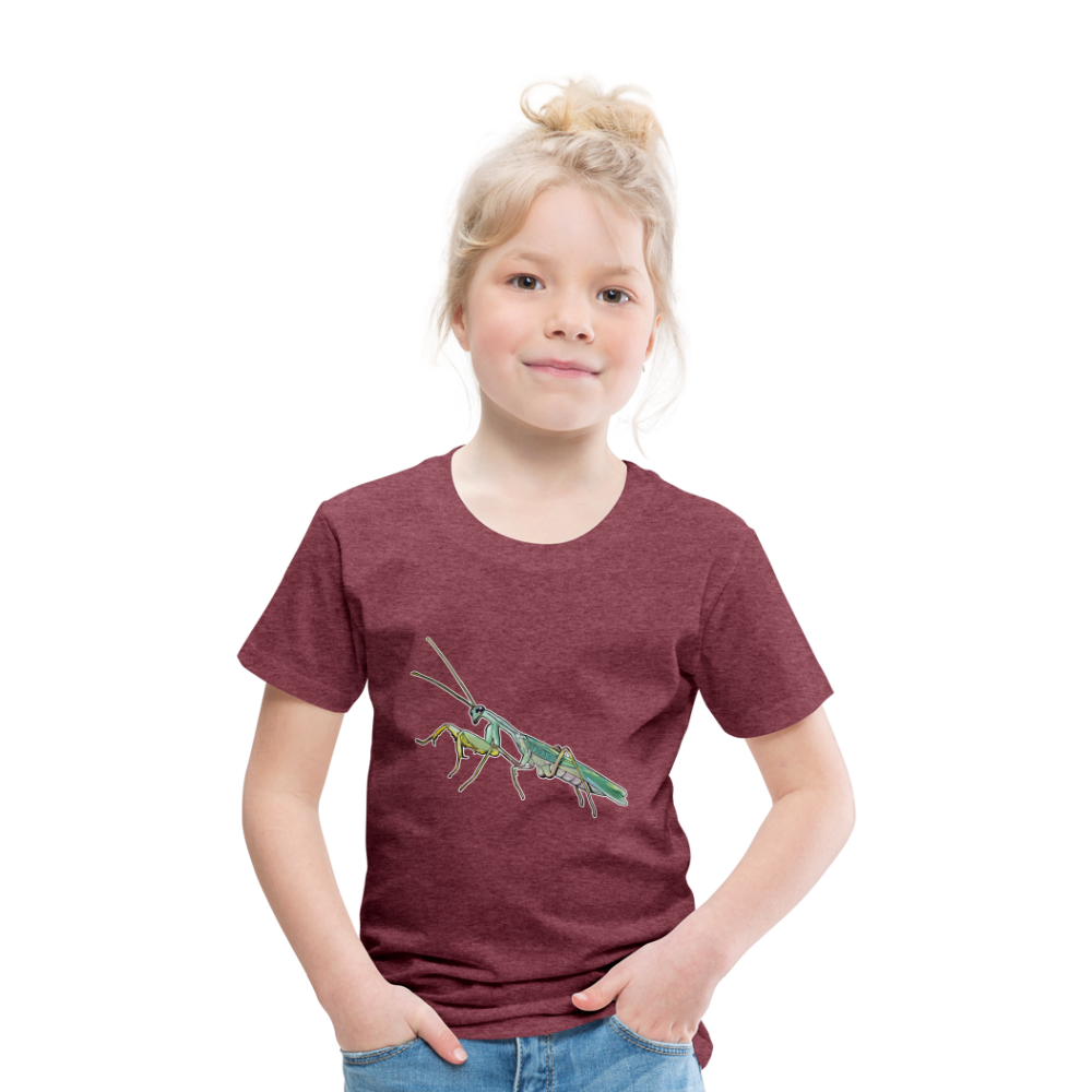 Kinder Basic T-Shirt Sphodromantis lineola male - Bordeauxrot meliert