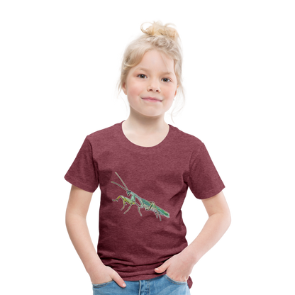 Kinder Basic T-Shirt Sphodromantis lineola male - Bordeauxrot meliert
