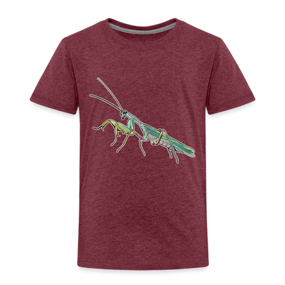 Kinder Basic T-Shirt Sphodromantis lineola male - Bordeauxrot meliert