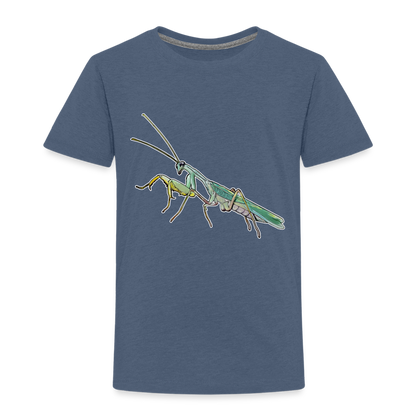 Kinder Basic T-Shirt Sphodromantis lineola male - Blau meliert