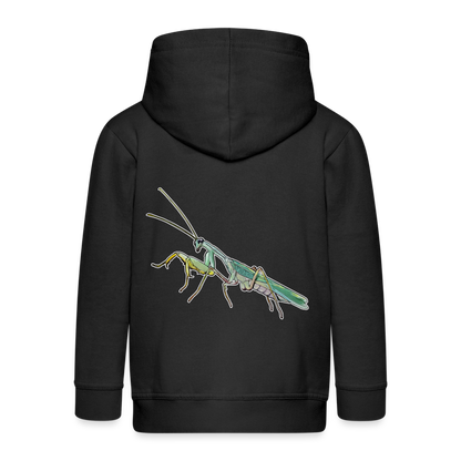 Kinder/ Teenager Zip-Hoodie Sphodromantis lineola male - Schwarz