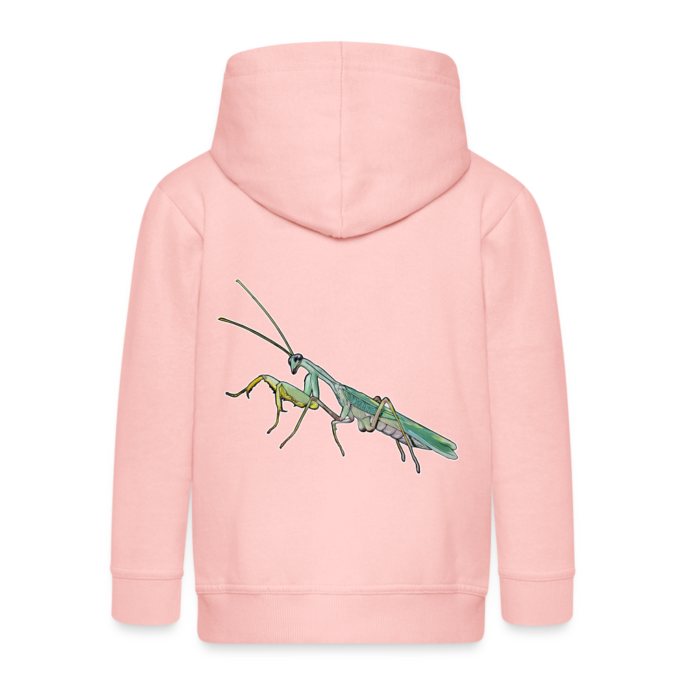 Kinder/ Teenager Zip-Hoodie Sphodromantis lineola male - Kristallrosa