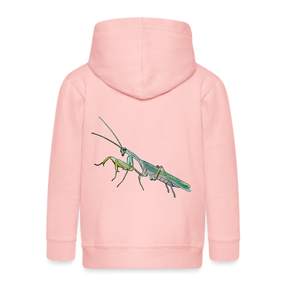 Kinder/ Teenager Zip-Hoodie Sphodromantis lineola male - Kristallrosa