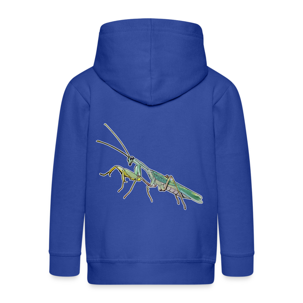 Kinder/ Teenager Zip-Hoodie Sphodromantis lineola male - Royalblau